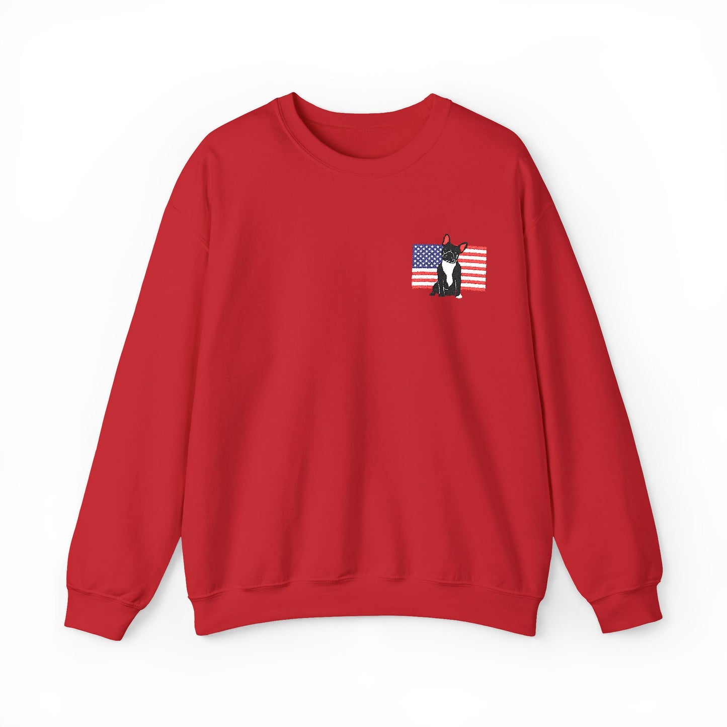 Embroidered Flag Black Frenchie Sweatshirt