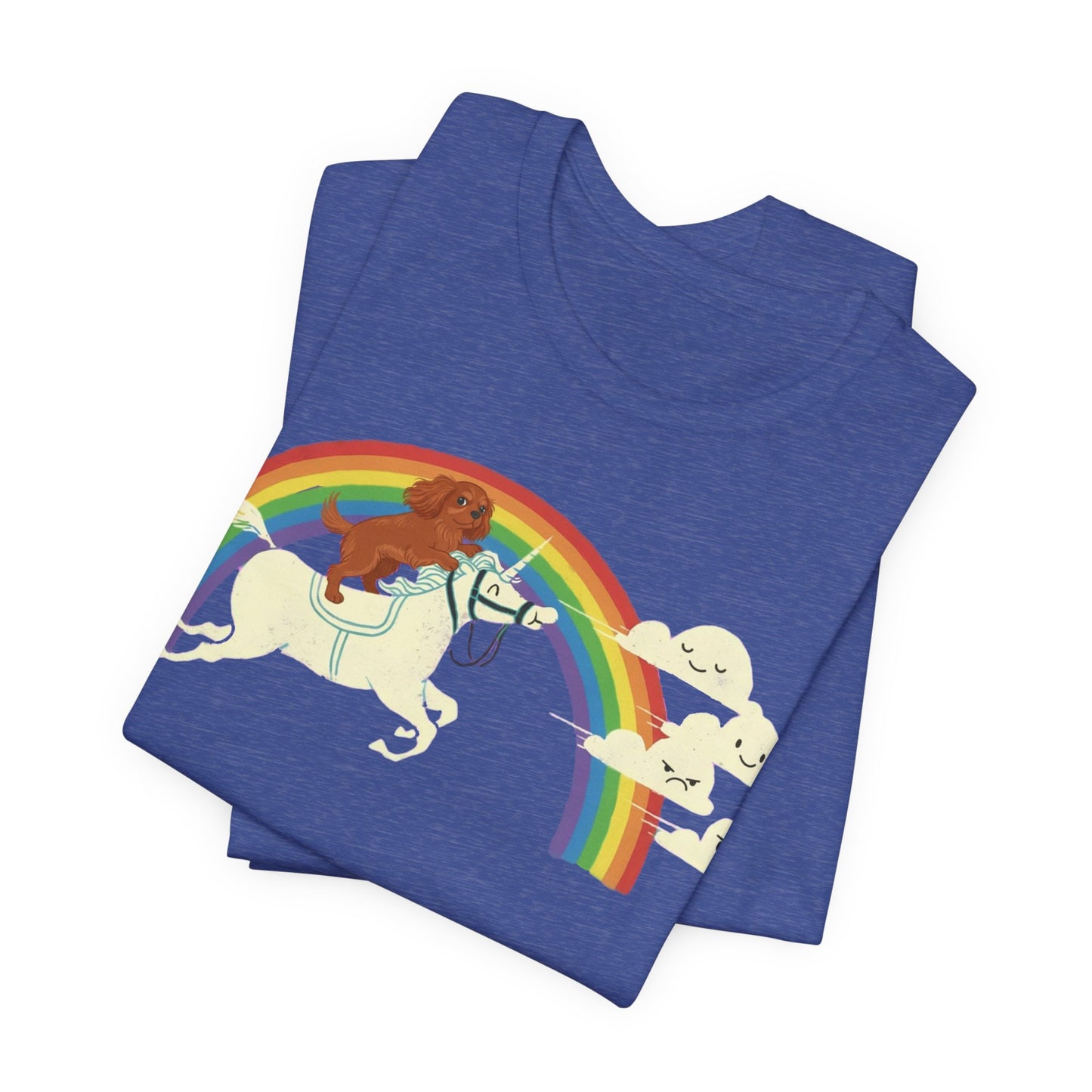 Rainbow Unicorn Ruby Cavalier Tshirt