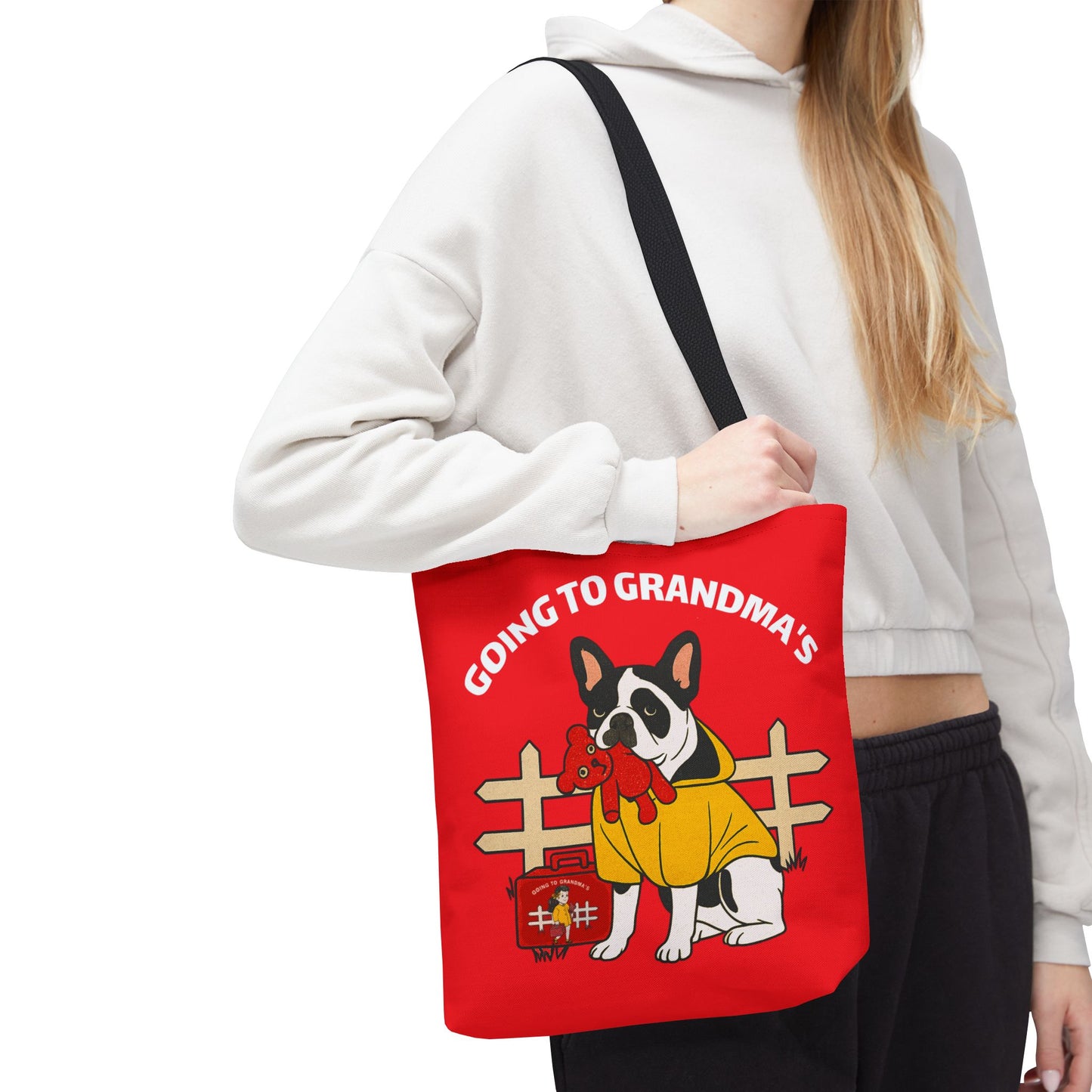 Grandmas Piebald Frenchie Tote Bag