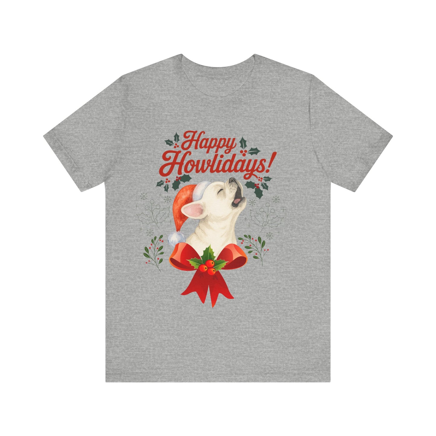 White French Bulldog Happy Howlidays TShirt