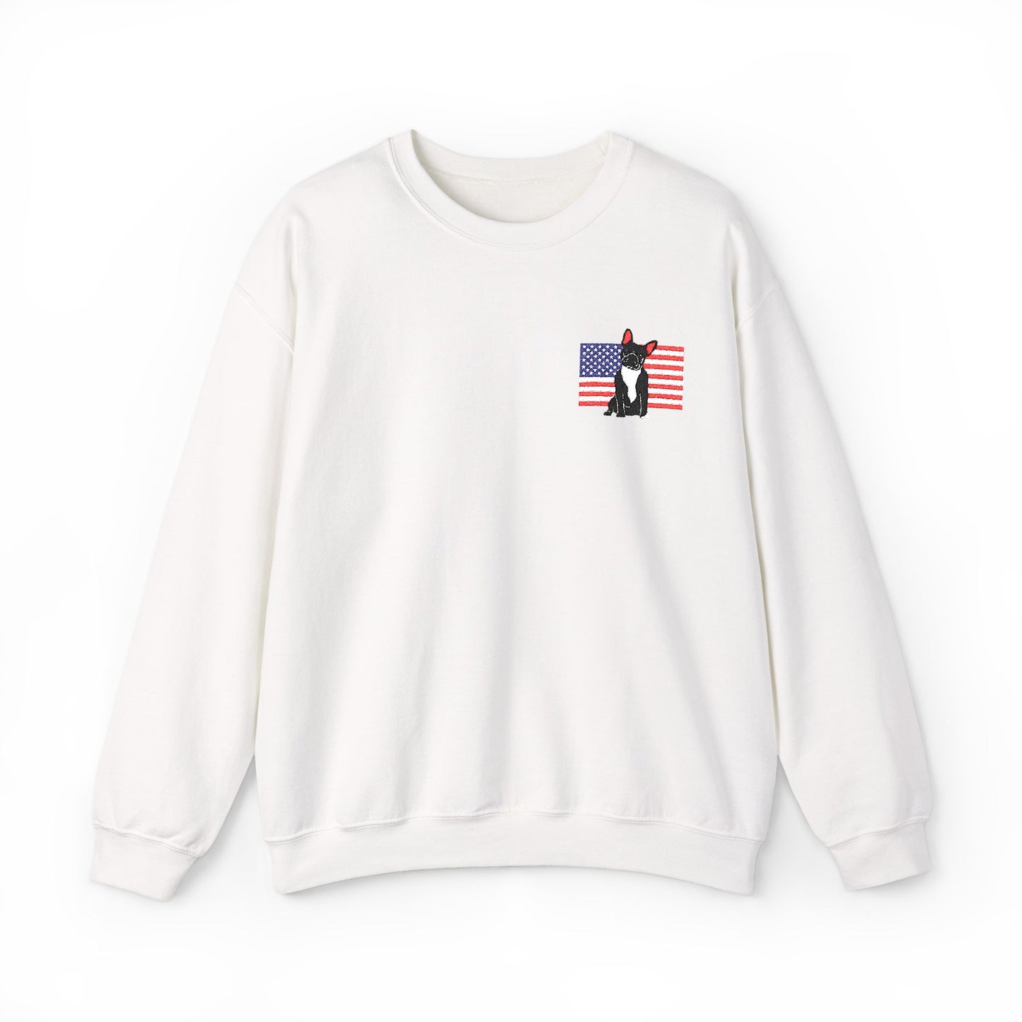 Embroidered Flag Black Frenchie Sweatshirt