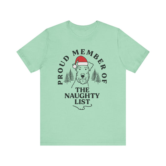Airedale Terrier Naughty List TShirt