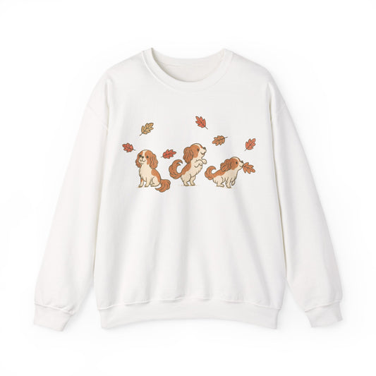 Blenheim Cavalier Chasing Leaves Sweatshirt