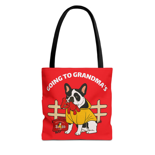 Grandmas Piebald Frenchie Tote Bag