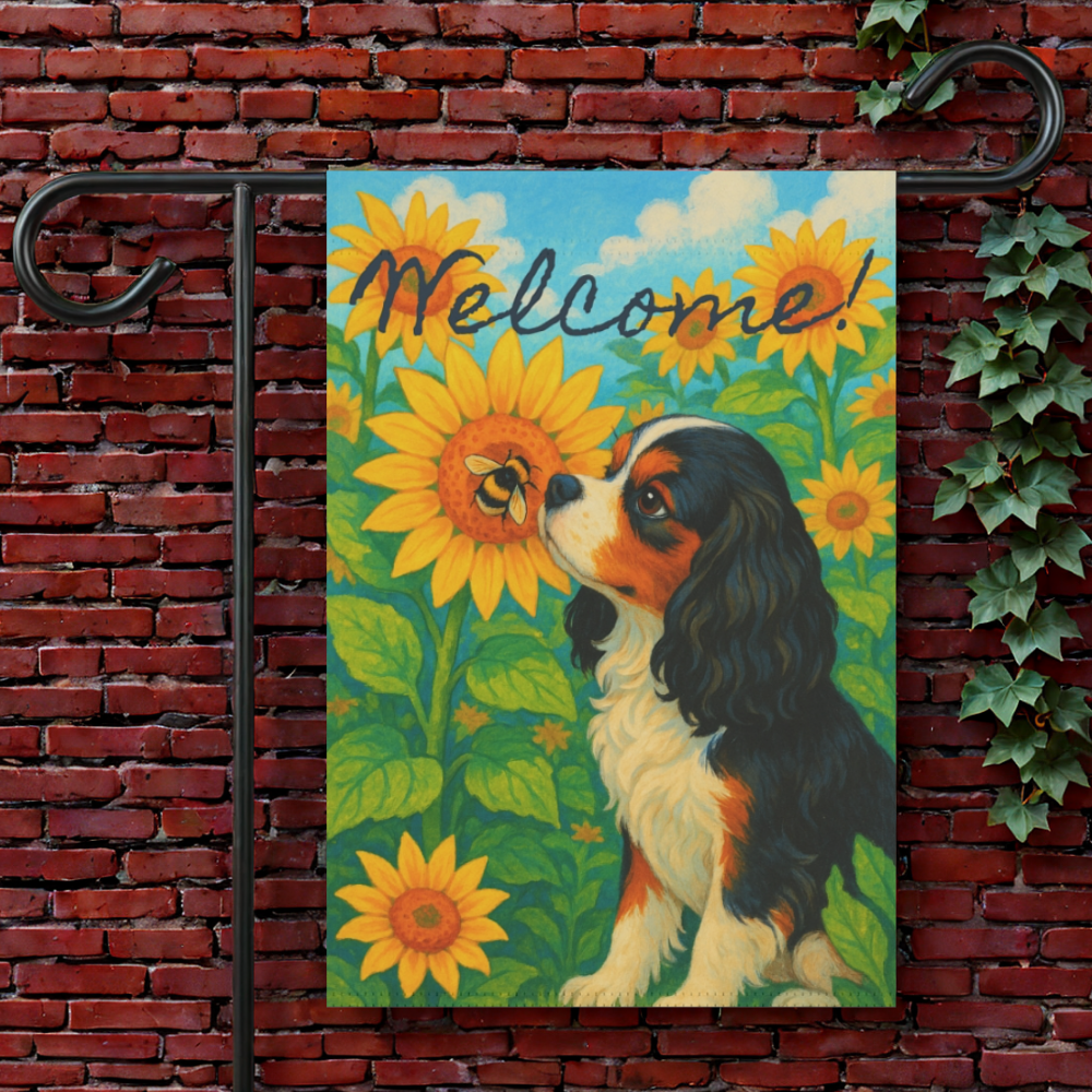 Tricolor Cavalier Sunflower Garden Flag