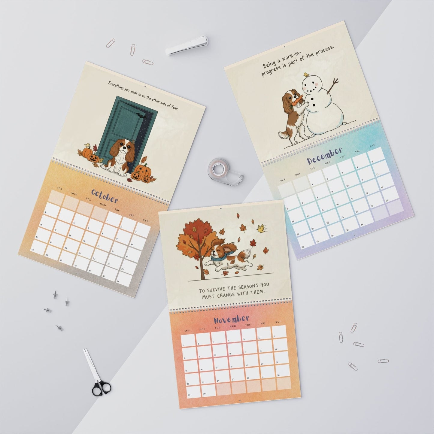 2026 Affirmations Blenheim Cavalier Wall Calendar