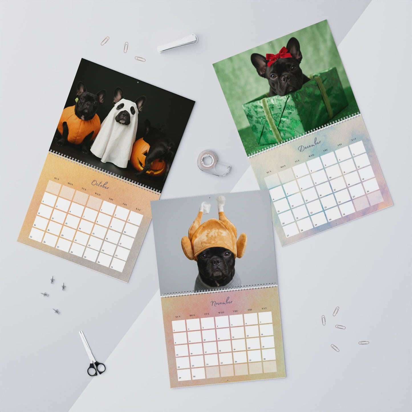 2026 Black Frenchie Wall Calendar