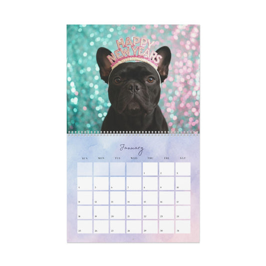 2026 Black Frenchie Wall Calendar