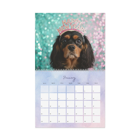 2026 Black Tan Cavalier Wall Calendar