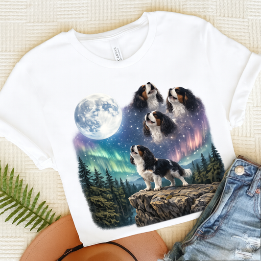Personalized Cavalier Galaxy Unisex TShirt White