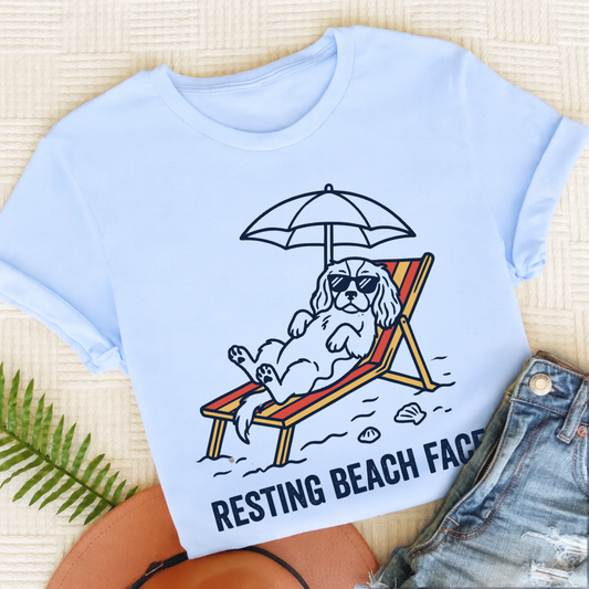 Personalized Cavalier Beach Unisex TShirt Light Blue