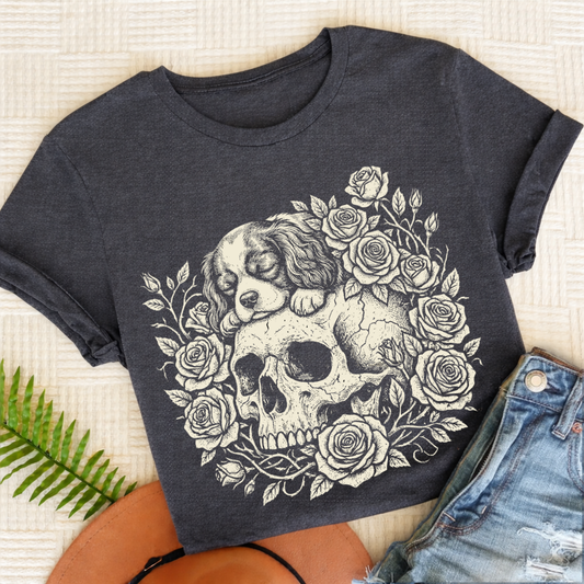 Cavalier Memento Mori Unisex TShirt Dark Heather