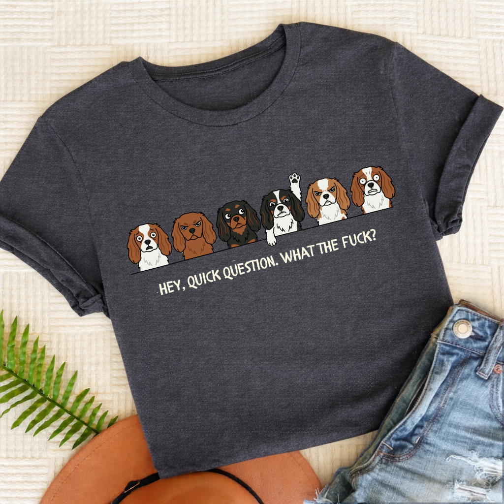 Cavalier Question WTF Unisex TShirt Dark Heather