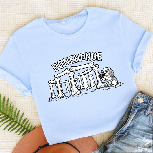 Cavalier Bonehenge Unisex TShirt Light Blue