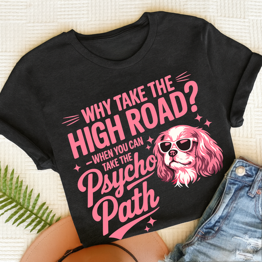 Cavalier Psycho Path Unisex TShirt Dark Grey Heather