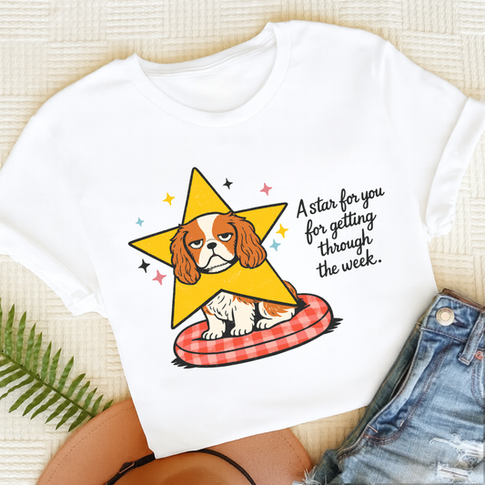Cavalier King Charles Star for You Unisex TShirt White