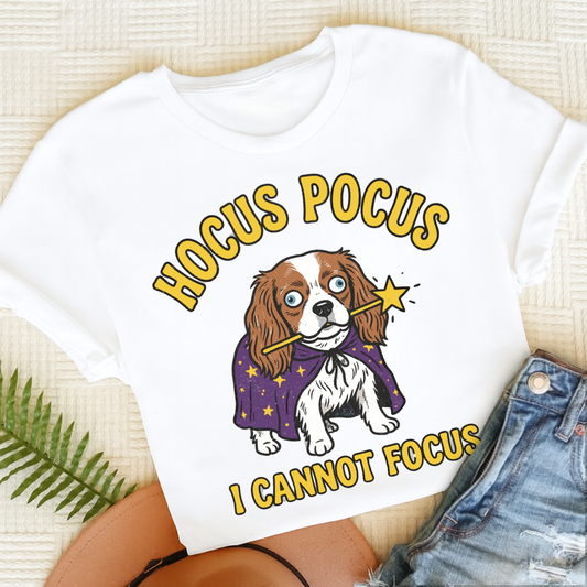 Personalized Cavalier Hocus Pocus Unisex TShirt White