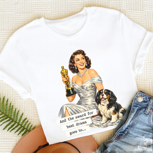 Personalized Cavalier Award for Best Drama Unisex TShirt White