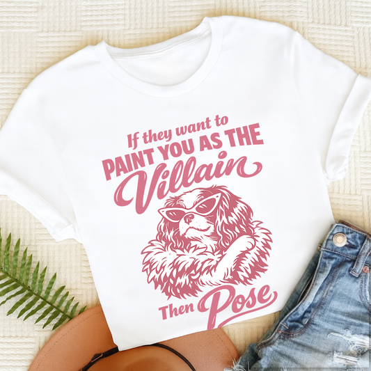 Cavalier Paint the Villain Unisex TShirt White