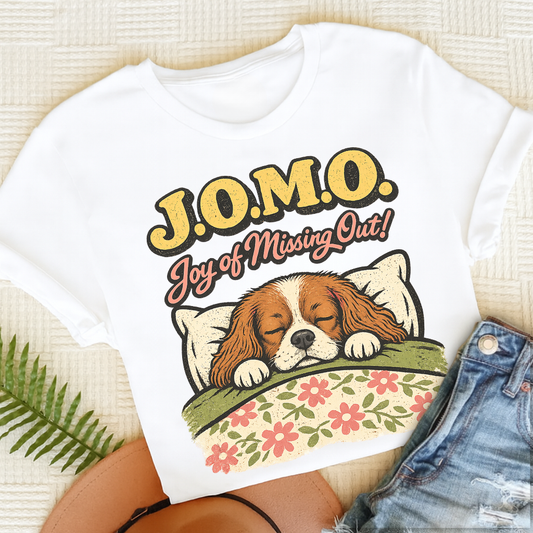 Personalized Cavalier JOMO Unisex TShirt White