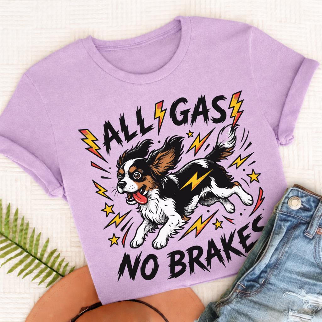 Custom Cavalier Zoomies Funny Unisex TShirt Comfort Colors Orchid