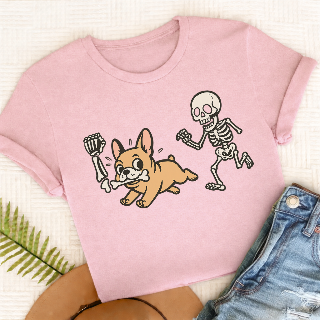 Custom French Bulldog Grave Robber Unisex TShirt Blossom