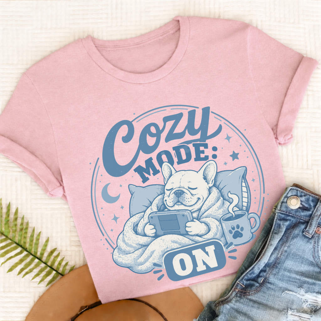 French Bulldog Cozy Videogame Unisex TShirt Blossom