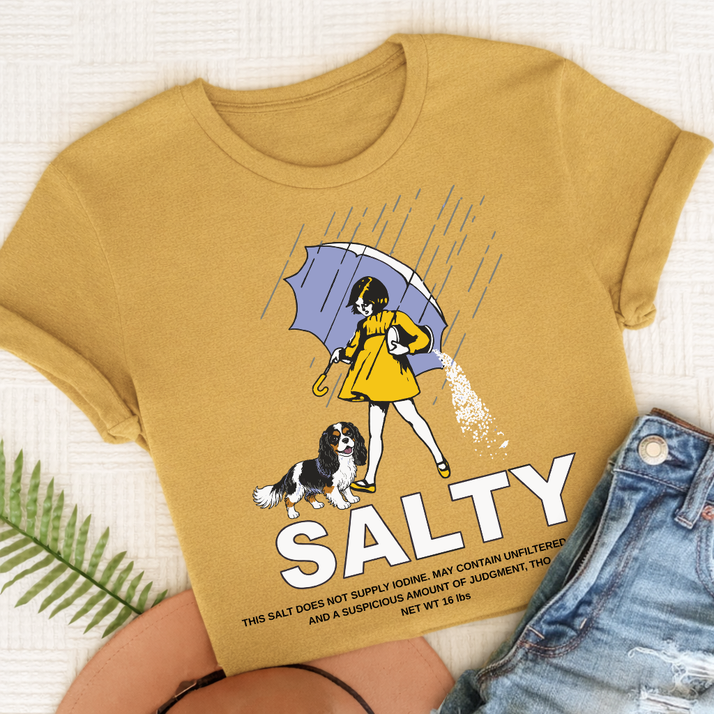 Custom Cavalier Salty Sarcastic Unisex TShirt Mustard