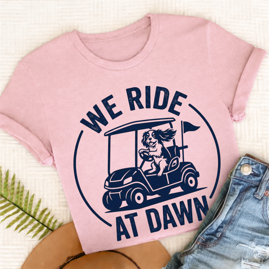 Cavalier King Charles Golf Cart Unisex TShirt Blossom