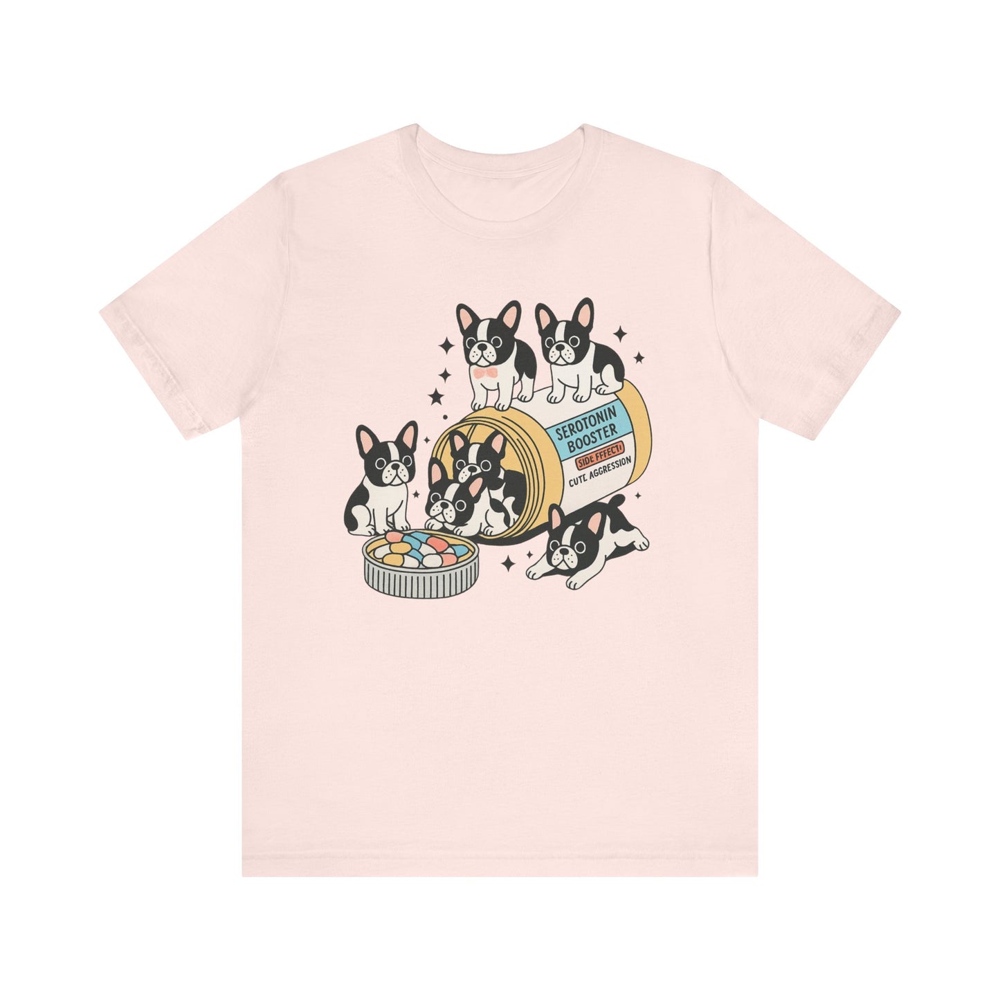 Serotonin Tee Piebald French Bulldog