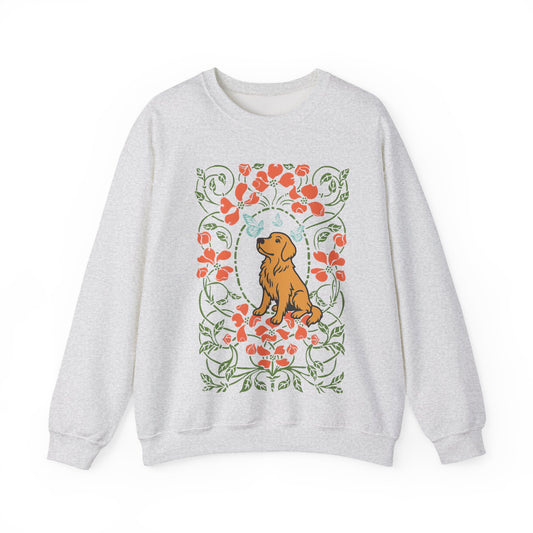 Golden Retriever Butterfly Frame Sweatshirt
