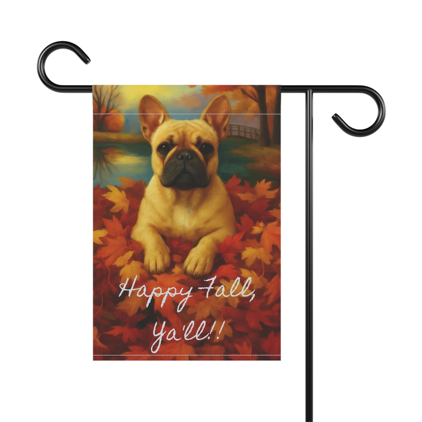 Fawn French Bulldog Fall Ya'll Garden Flag