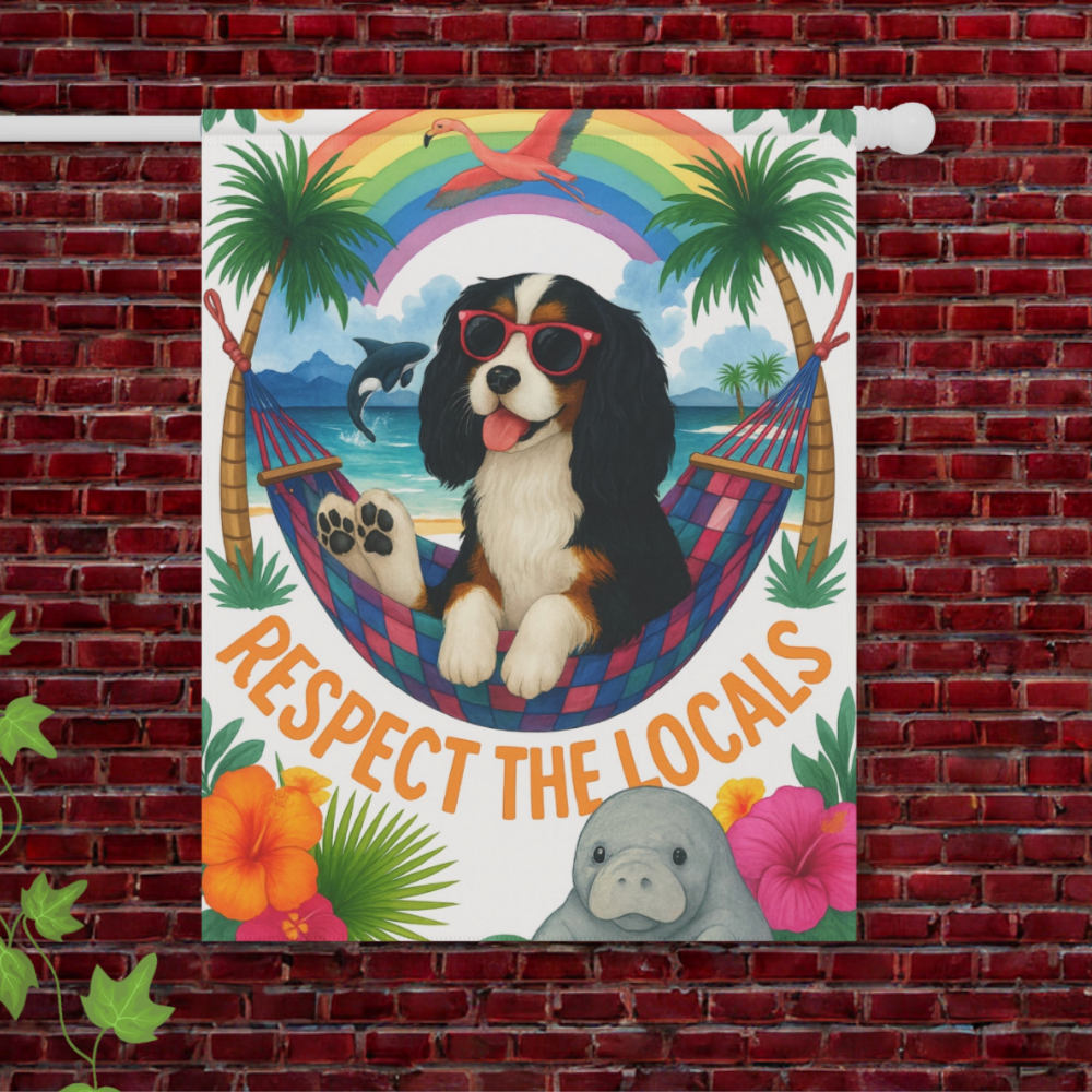 Tricolor Cavalier Respect Garden Flag