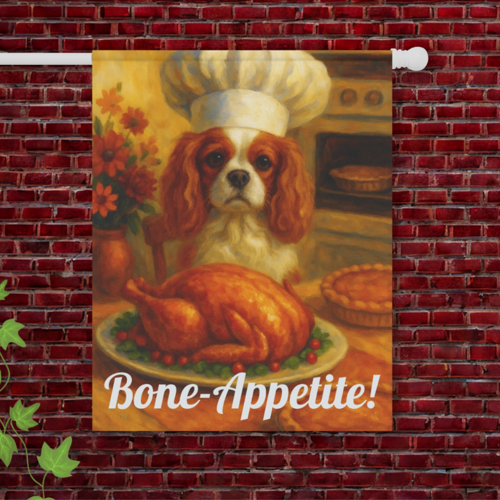 Blenheim Cavalier Bone-Appetite Garden Flag