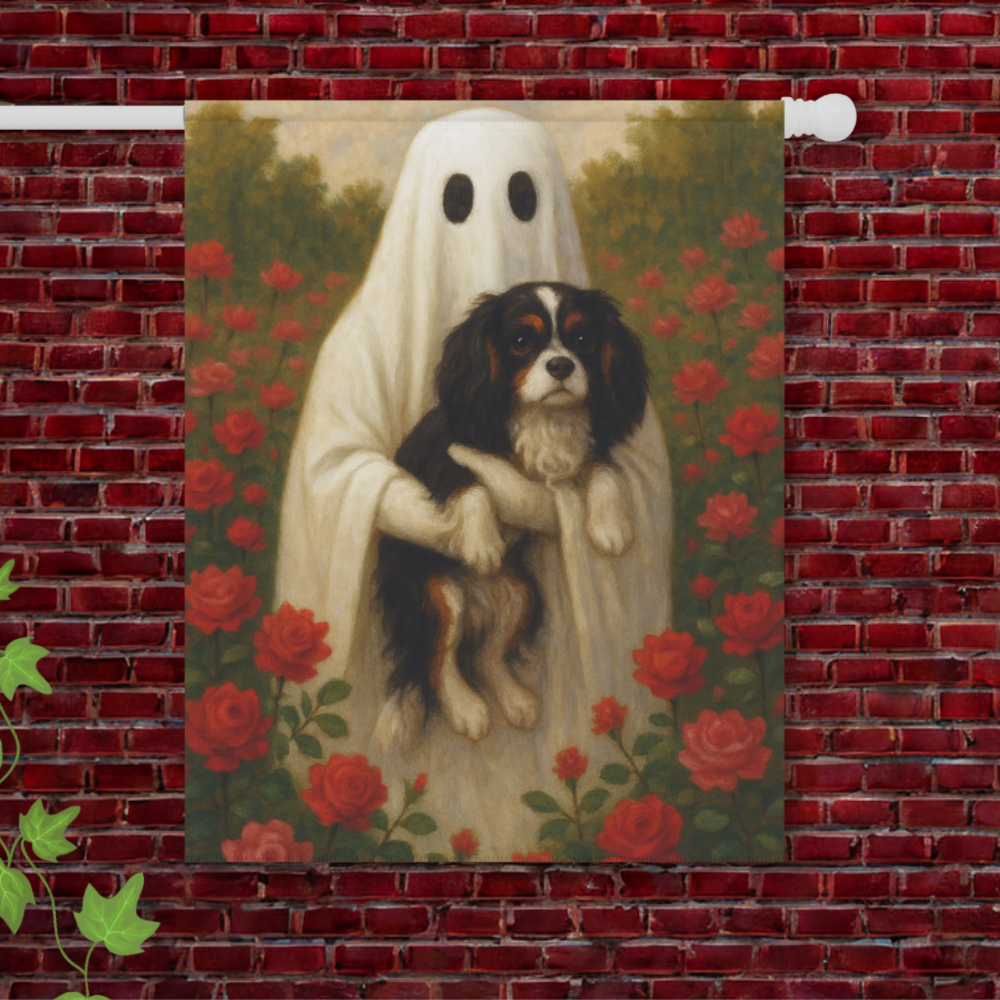 Tricolor Cavalier Ghostie Garden Flag