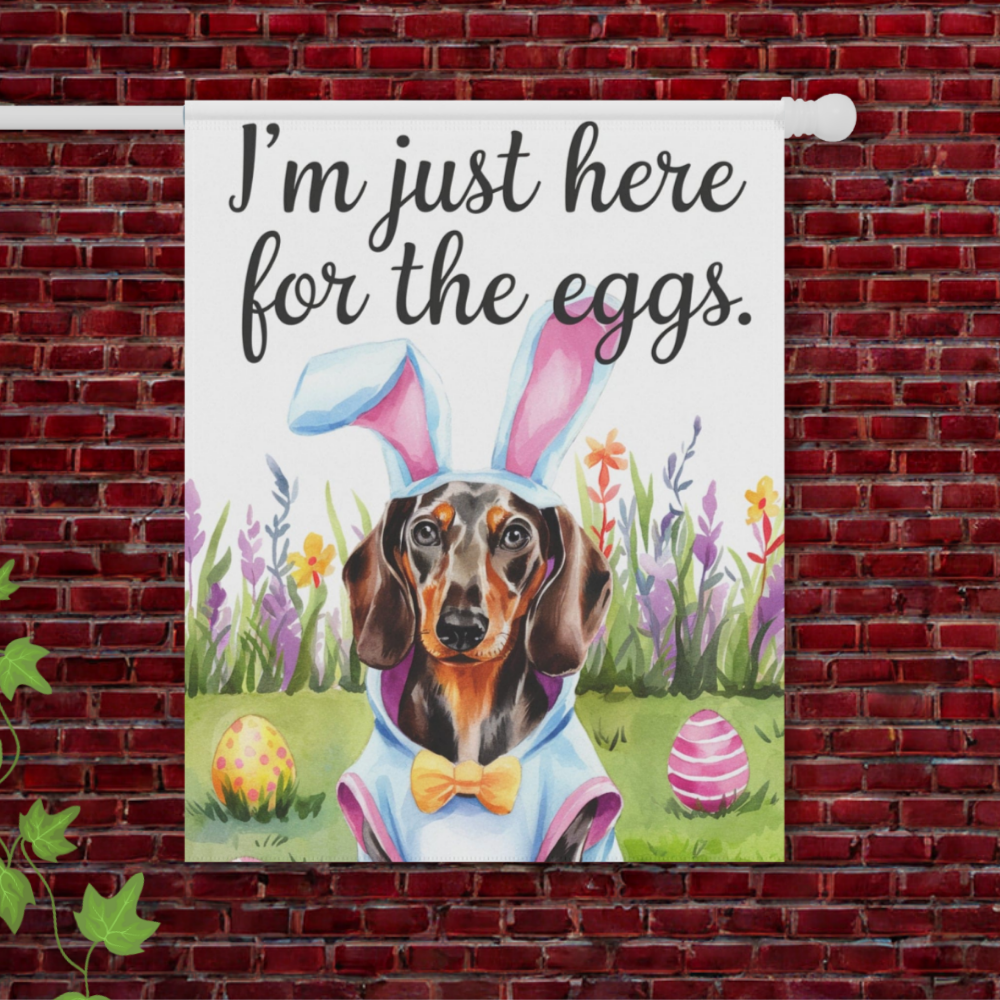 Black and Tan Dachshund Easter Yard Flag