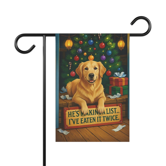 Golden Retriever Christmas Garden Flag