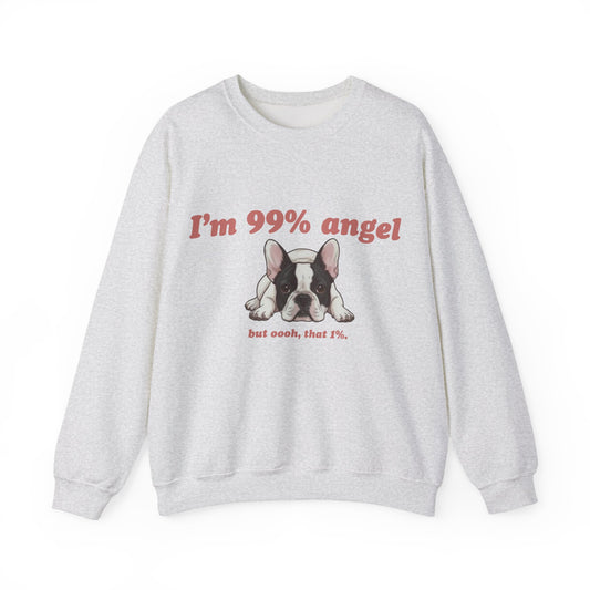 Piebald Frenchie Angel 99% Sweatshirt