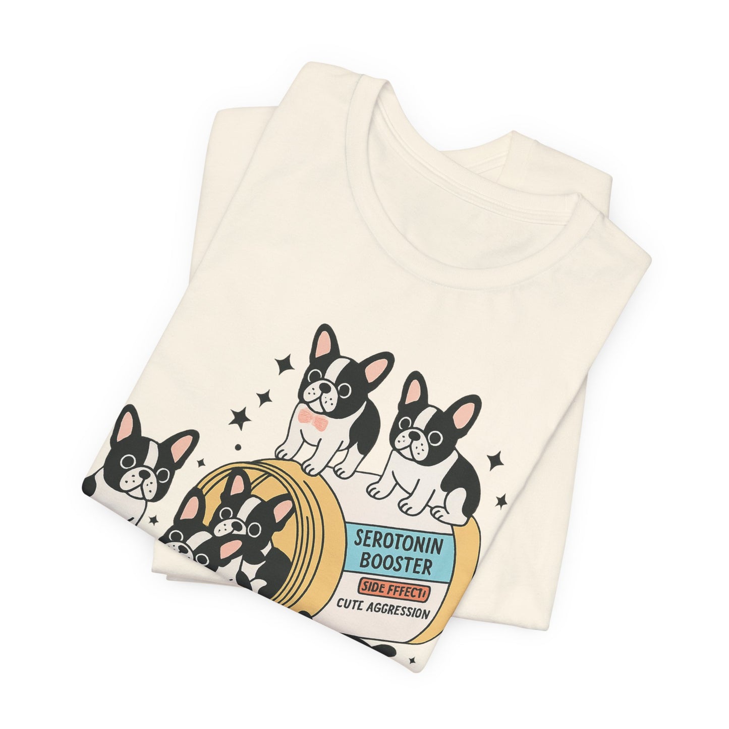 Serotonin Tee Piebald French Bulldog