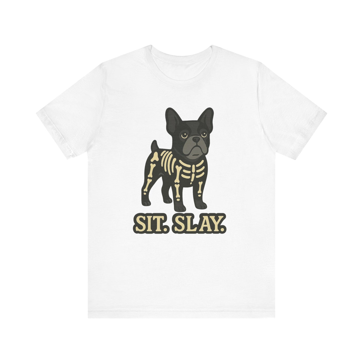 Black French Bulldog Stay. Slay. Halloween TShirt
