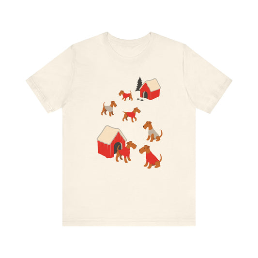 Airedale Terrier Snow Play TShirt
