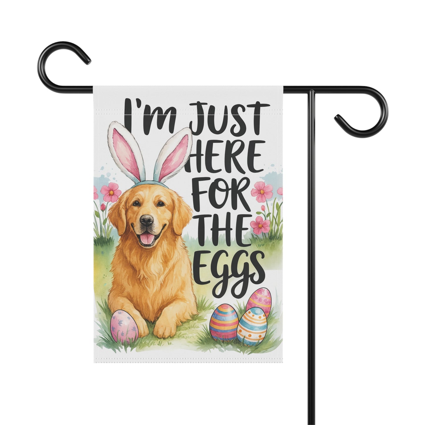 Golden Retriever Funny Easter Garden Flag