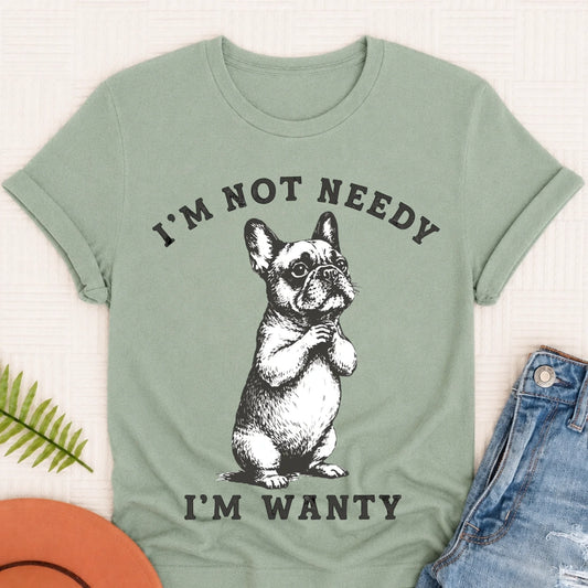 Custom French Bulldog Wanty Unisex TShirt Bay