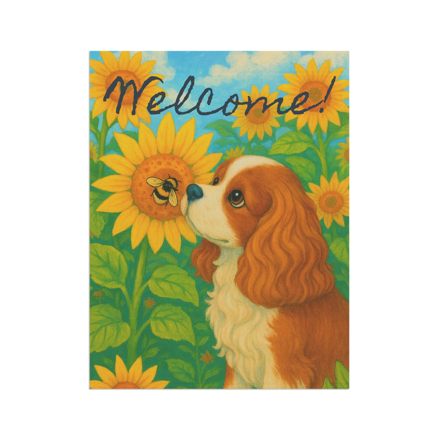 Blenheim Cavalier Sunflower Garden Flag