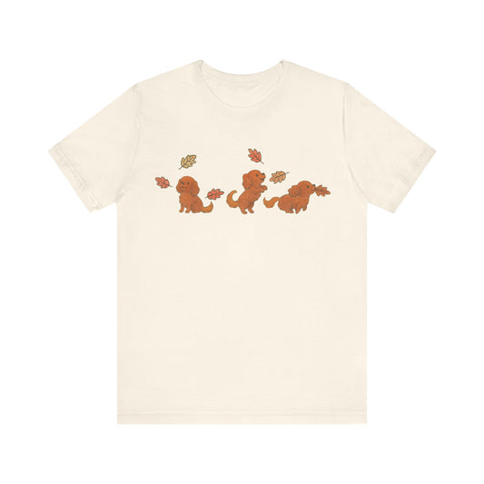 Ruby Cavalier Chasing Leaves TShirt