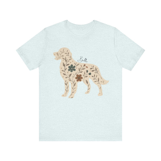 Golden Retriever Floral Silhouette TShirt