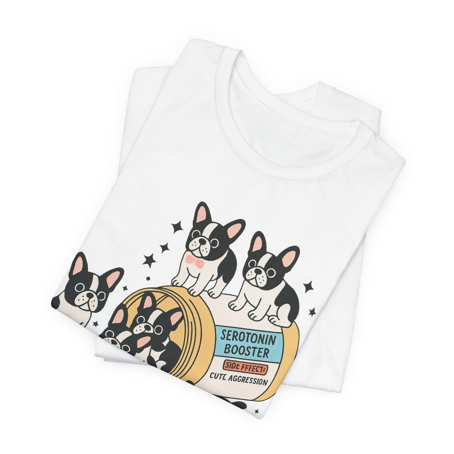Serotonin Tee Piebald French Bulldog