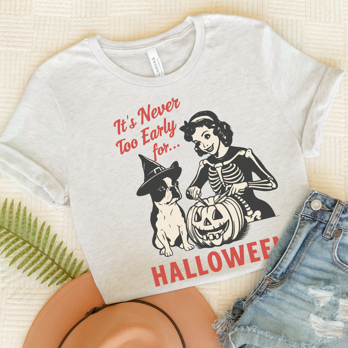 Piebald French Bulldog Early Halloween TShirt