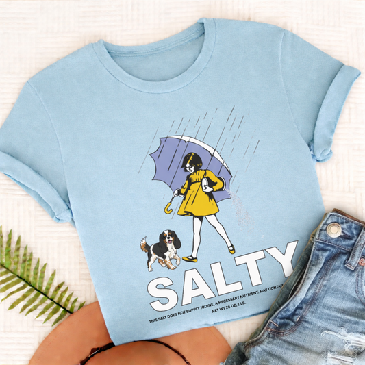 Personalized Cavalier Salty Unisex TShirt Comfort Colors Chambray