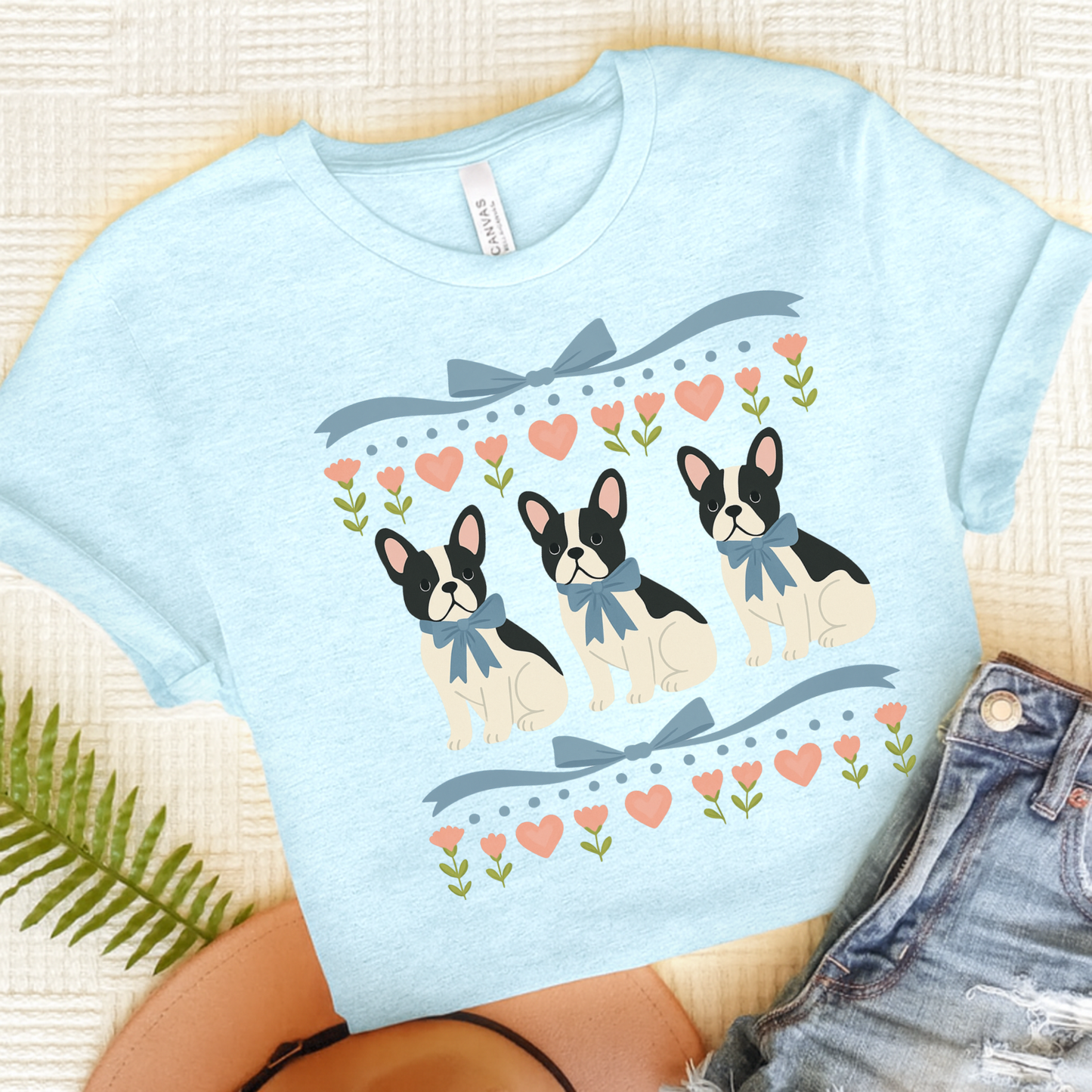 Piebald French Bulldog Grandma TShirt